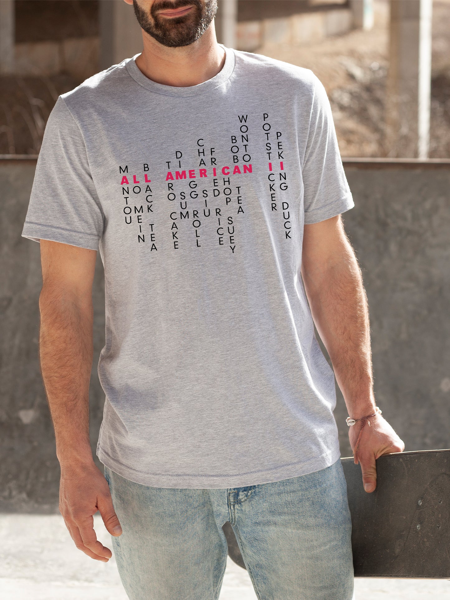 Chinese American Pride: Pinyin Edition - Men's T-Shirt - Gray Heather