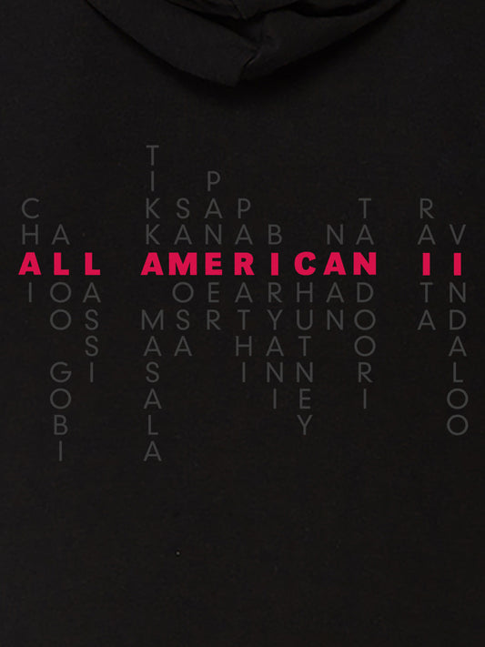 Indian American Pride: Svaadisht Edition - Unisex Tri-Blend Zipped Lightweight Hoodie - Unitone Design - Solid Black