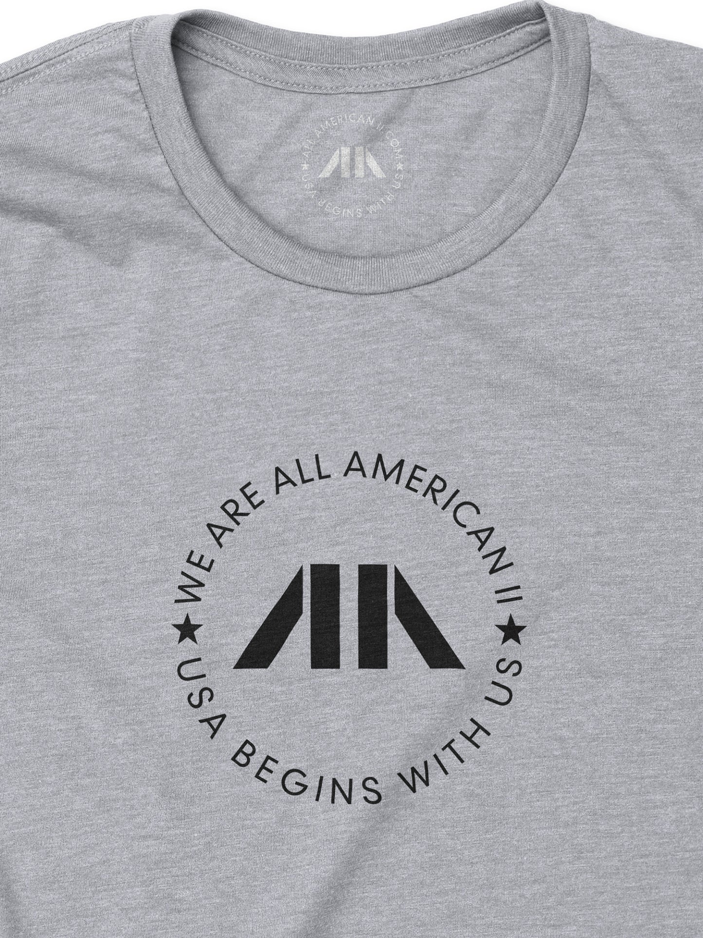 USA Begins with US Men's T-Shirt - Gray Heather