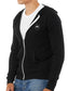 USA Begins with US Unisex Tri-Blend Zipped Lightweight Hoodie - Solid Black