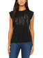 Chinese American Pride: Pinyin Edition - Women's Flowy Muscle Tee - Solid Black