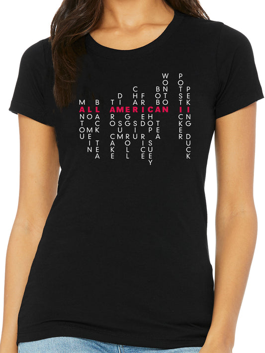 Chinese American Pride: Pinyin Edition - Women's Tri-Blend Tee - Solid Black