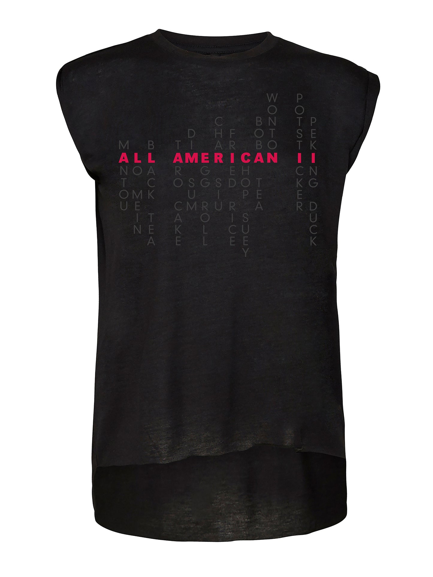 Chinese American Pride: Pinyin Edition - Women's Flowy Muscle Tee - Unitone Design - Solid Black