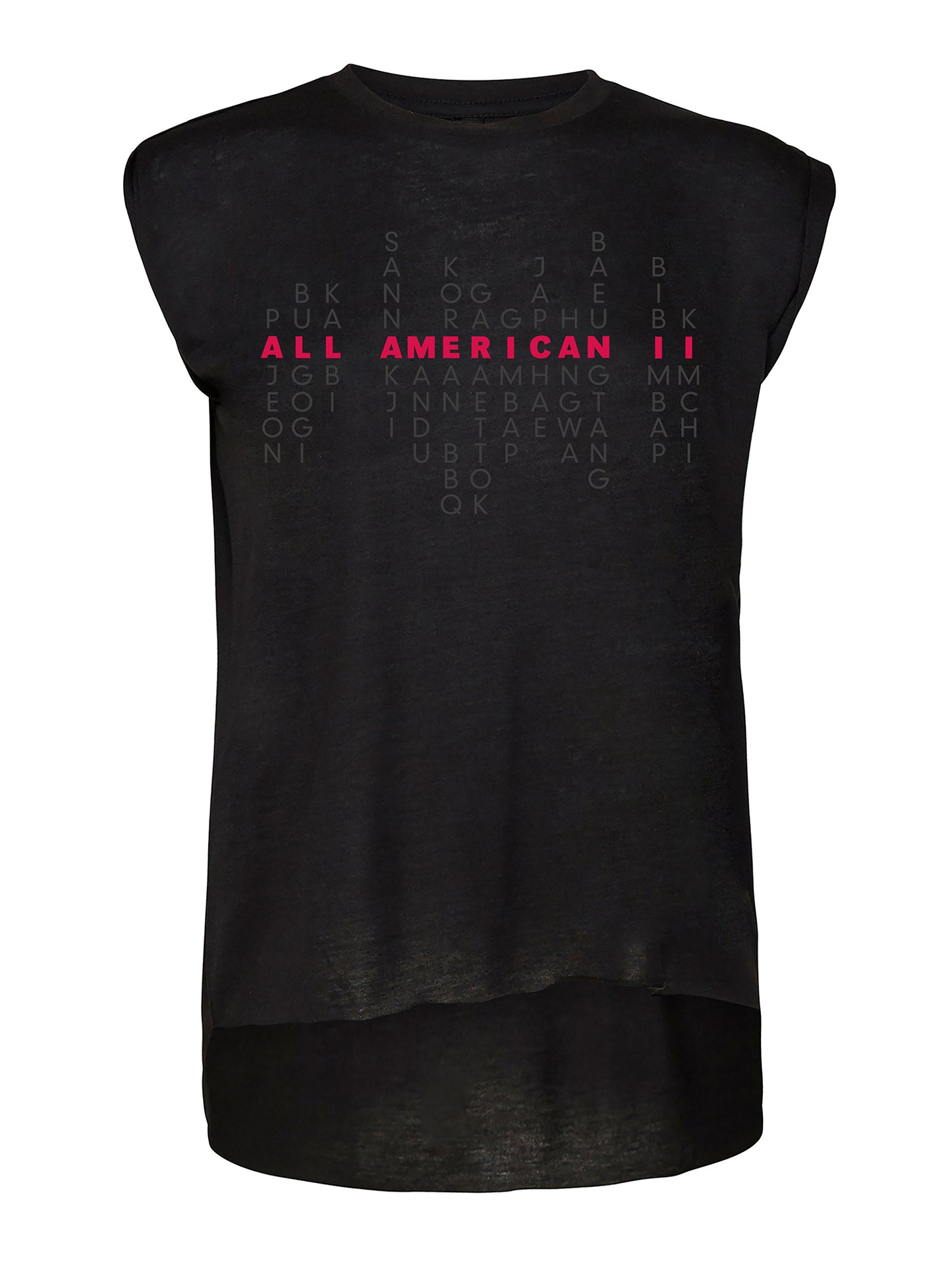 Korean American Pride: Masitda Edition - Women's Flowy Muscle Tee - Unitone Design - Solid Black