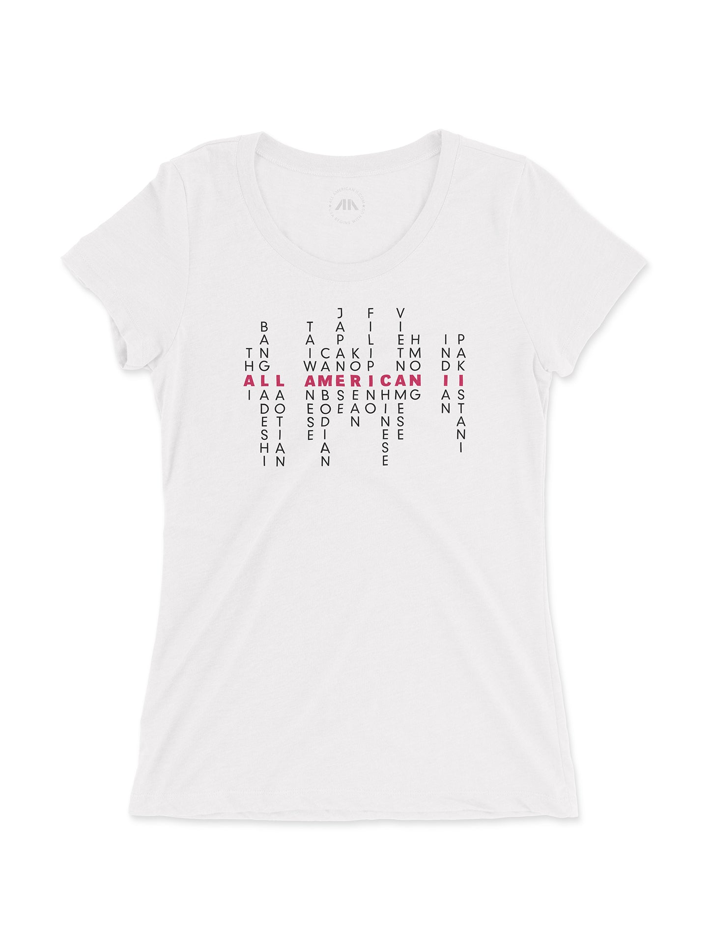 Asian American Pride Women's Tri-Blend Tee - Solid White