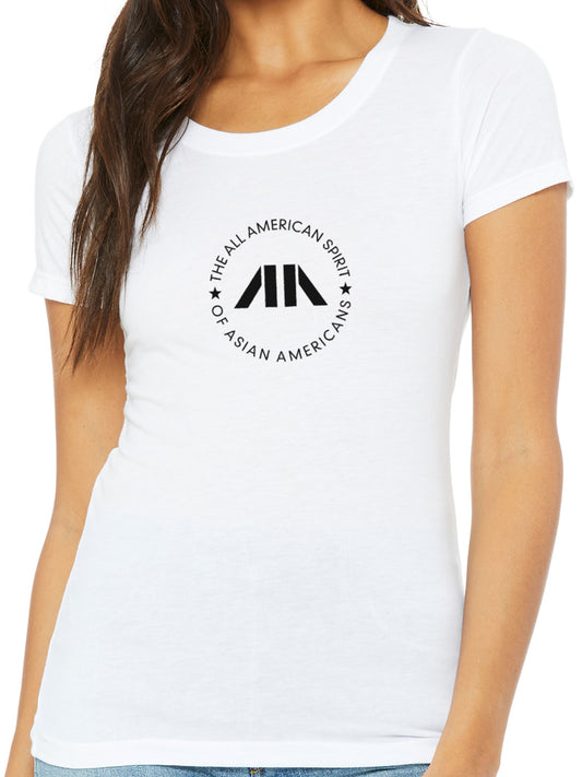 Asian American Spirit Women's Tri-Blend Tee - Solid White