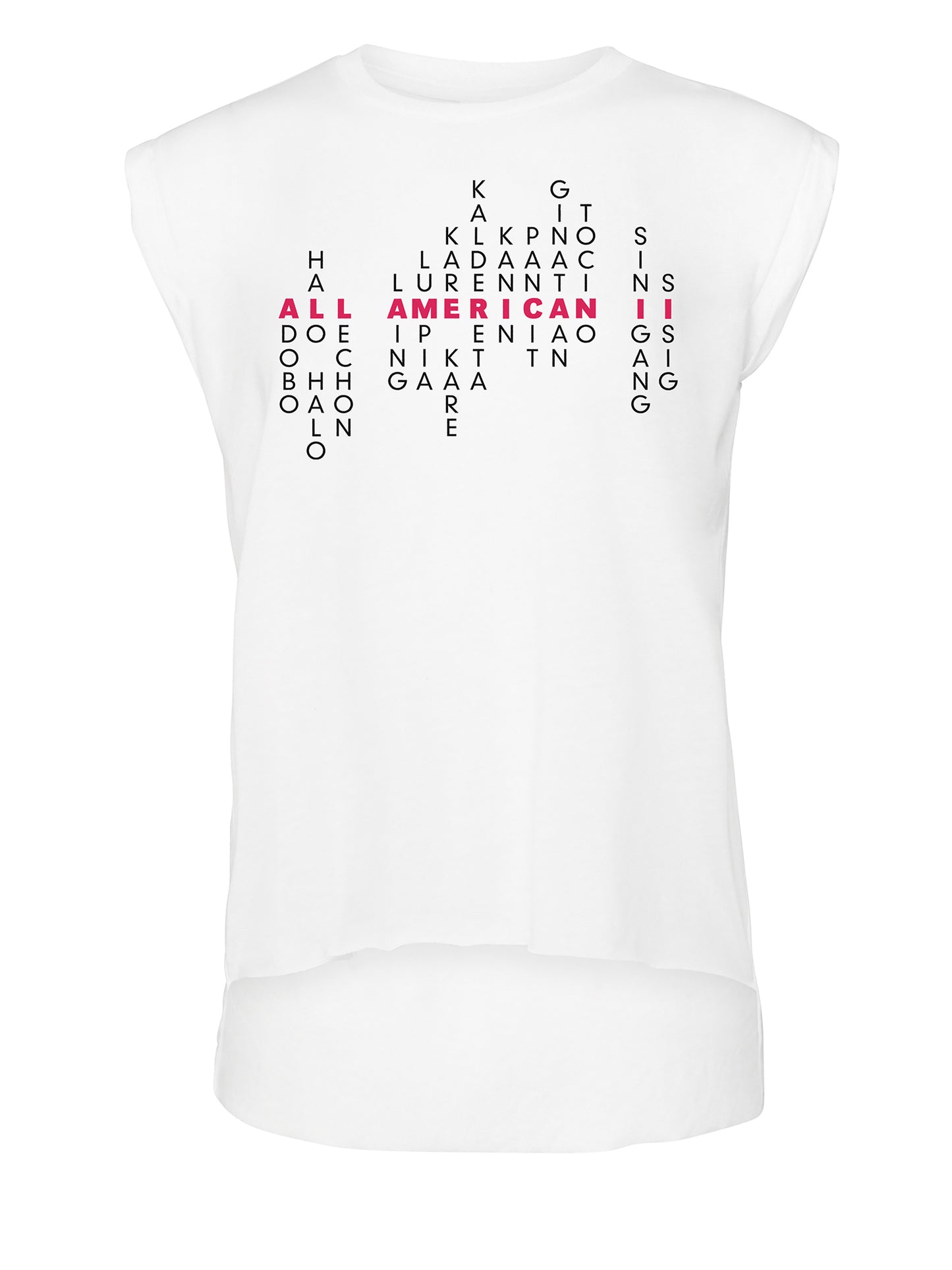 Filipino American Pride: Masarap Edition - Women's Flowy Muscle Tee - Solid White